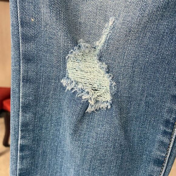 Seven7 Women's Mid Rise Skinny Jeans Pearl Embellished Blue Size 8 - Picture 4 of 11